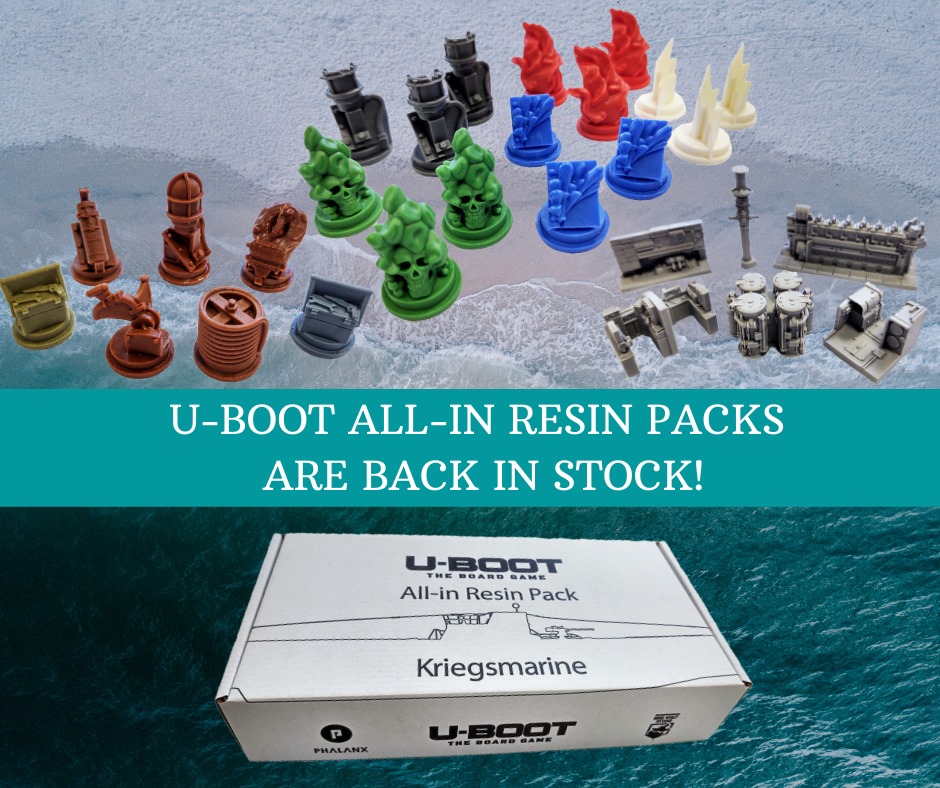 U-boot the board game resin pieces